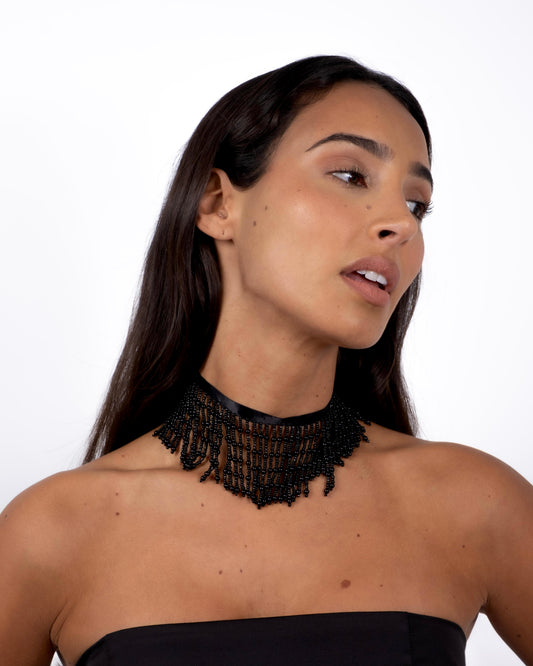 Choker Noir Cascade