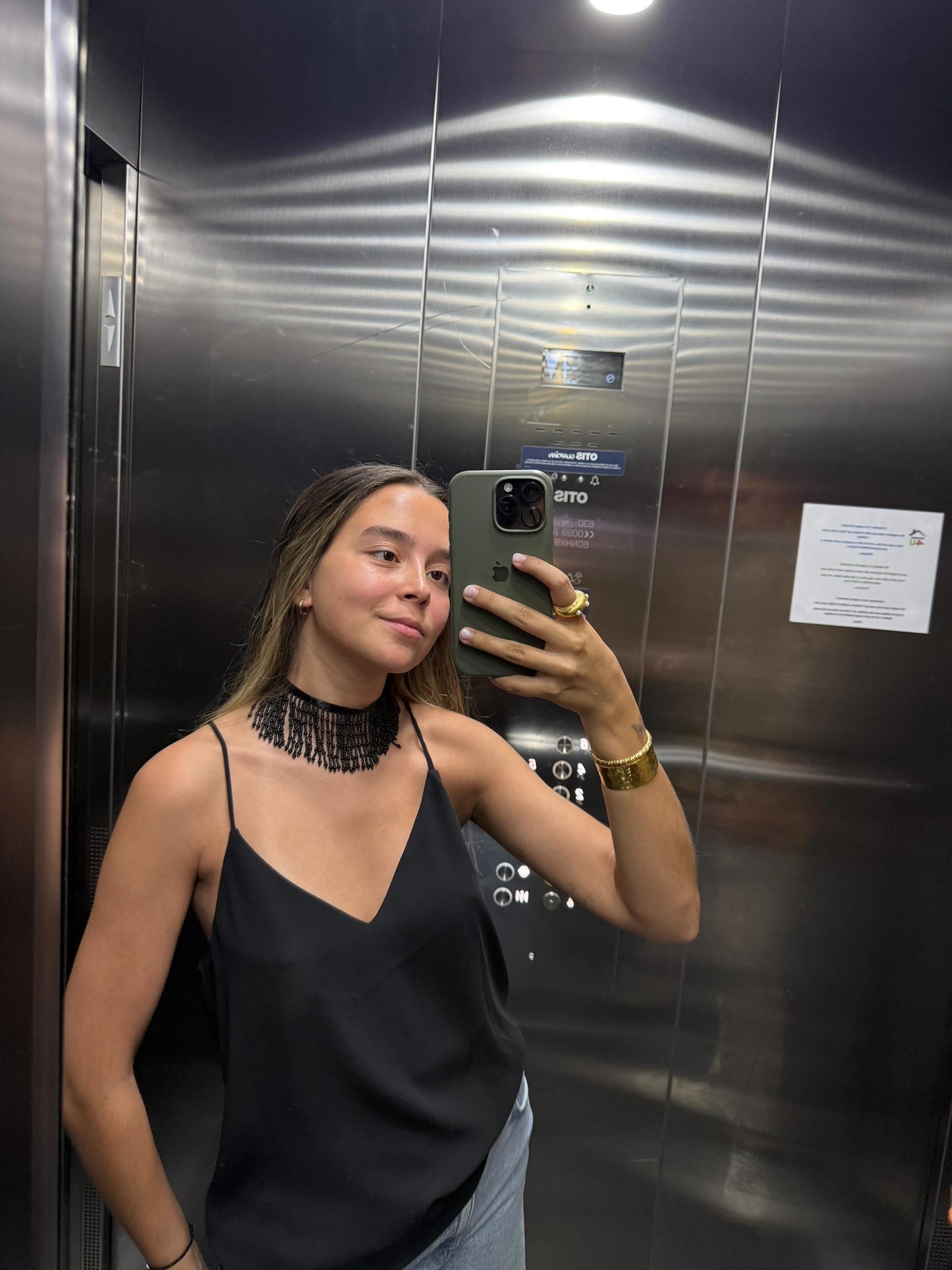 Choker Noir Cascade